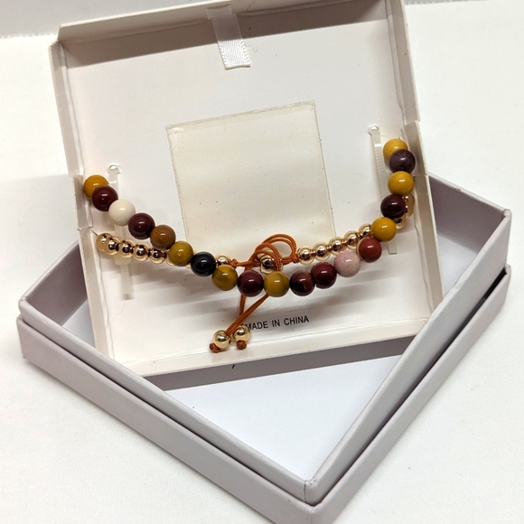 New Semi Precious Stone Moonkaite Bracelet Set "Blessed" - Picture 4 of 4